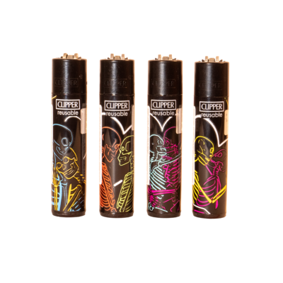 Isqueiro Clipper Loving Skulls