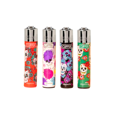 Isqueiro Clipper Romantic Skulls