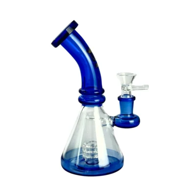 Bong de Vidro Abduzido Gold Line Pequeno Clyde Dark Blue