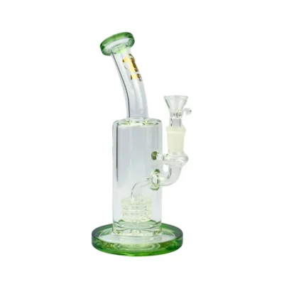 Bong de Vidro Abduzido Gold Line Pequeno Matrix Green