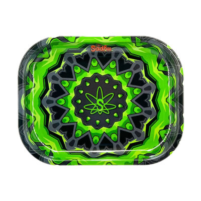 Bandeja Sadhu Festival das mandalas Verde Metal 18x14